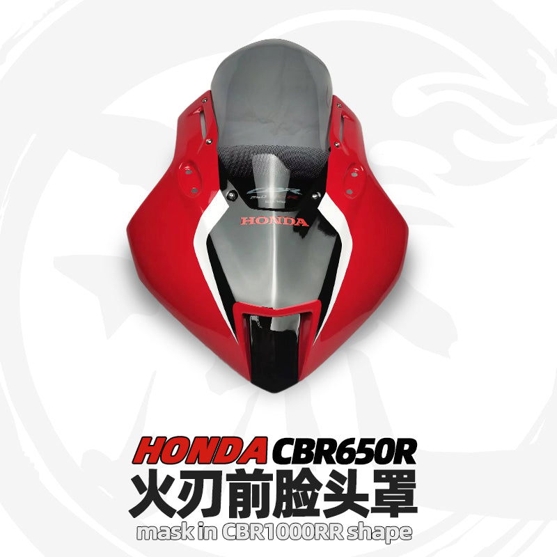 For 2024+ Honda CBR650R Modified 3R-Style Front Fairing | with Racing Windshield | Easy Installation