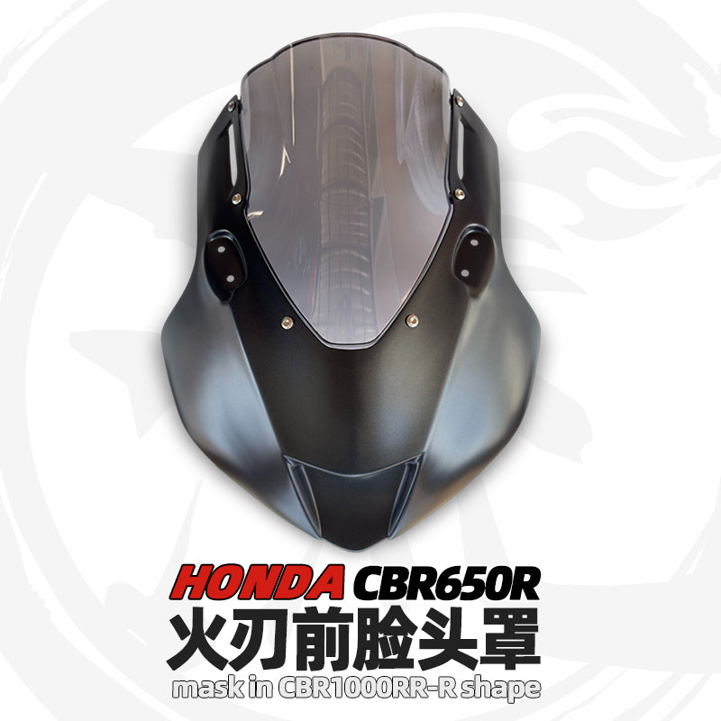 For 2024+ Honda CBR650R Modified 3R-Style Front Fairing | with Racing Windshield | No-damage