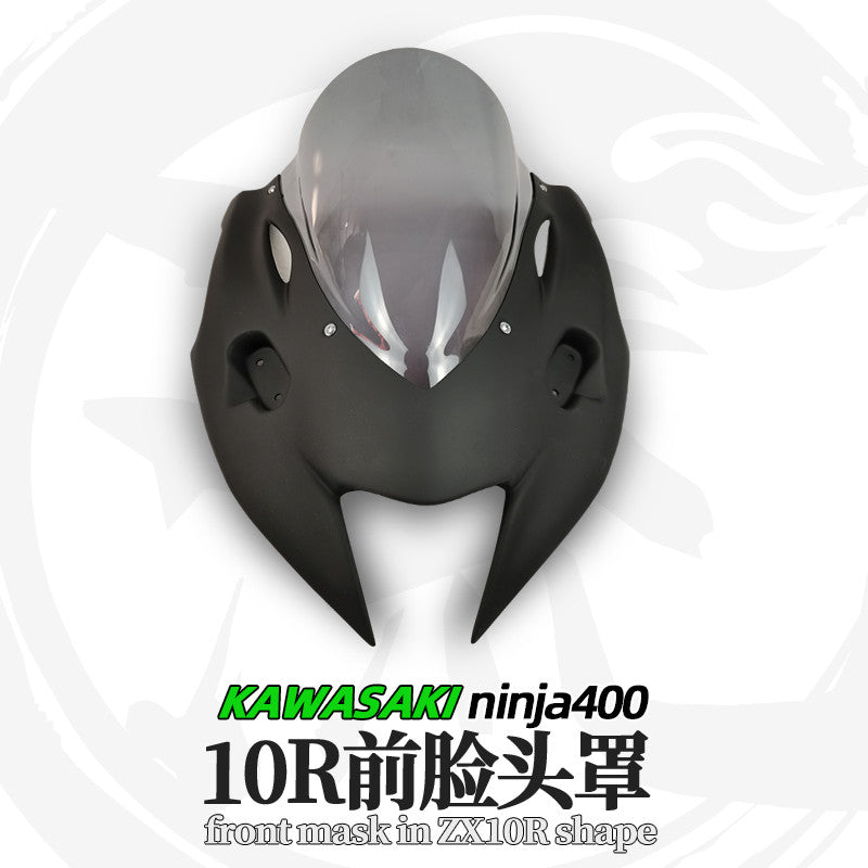 For Kawasaki Ninja400 modified in ZX10R style Front fairing with Racing windshield | Fits 2018+