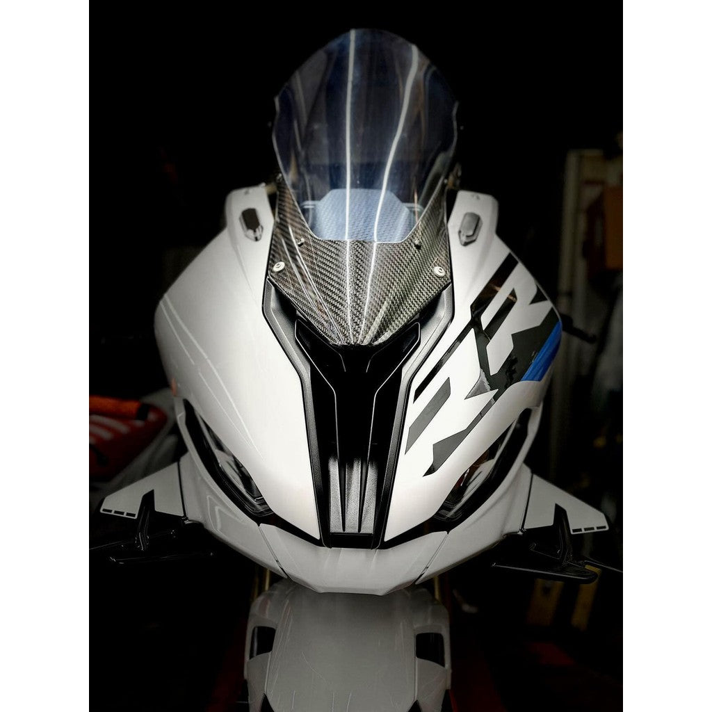 BMW S1000RR 2020+ Carbon Fiber Racing Windshield|Pure Carbon|Low Wind Resistance|No-Damage Install
