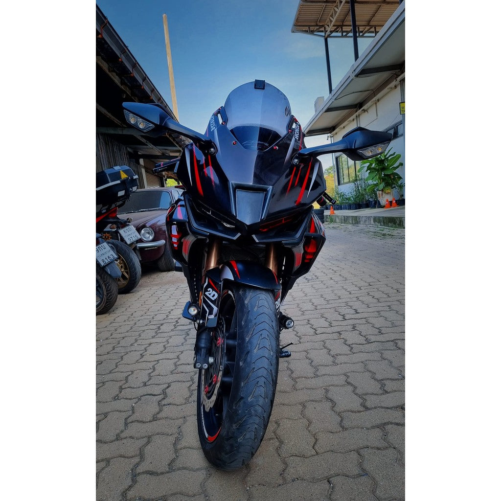 For 19-25 Honda CBR500R Modified 3R-Style Front Fairing | with Racing Windshield | Easy Installation