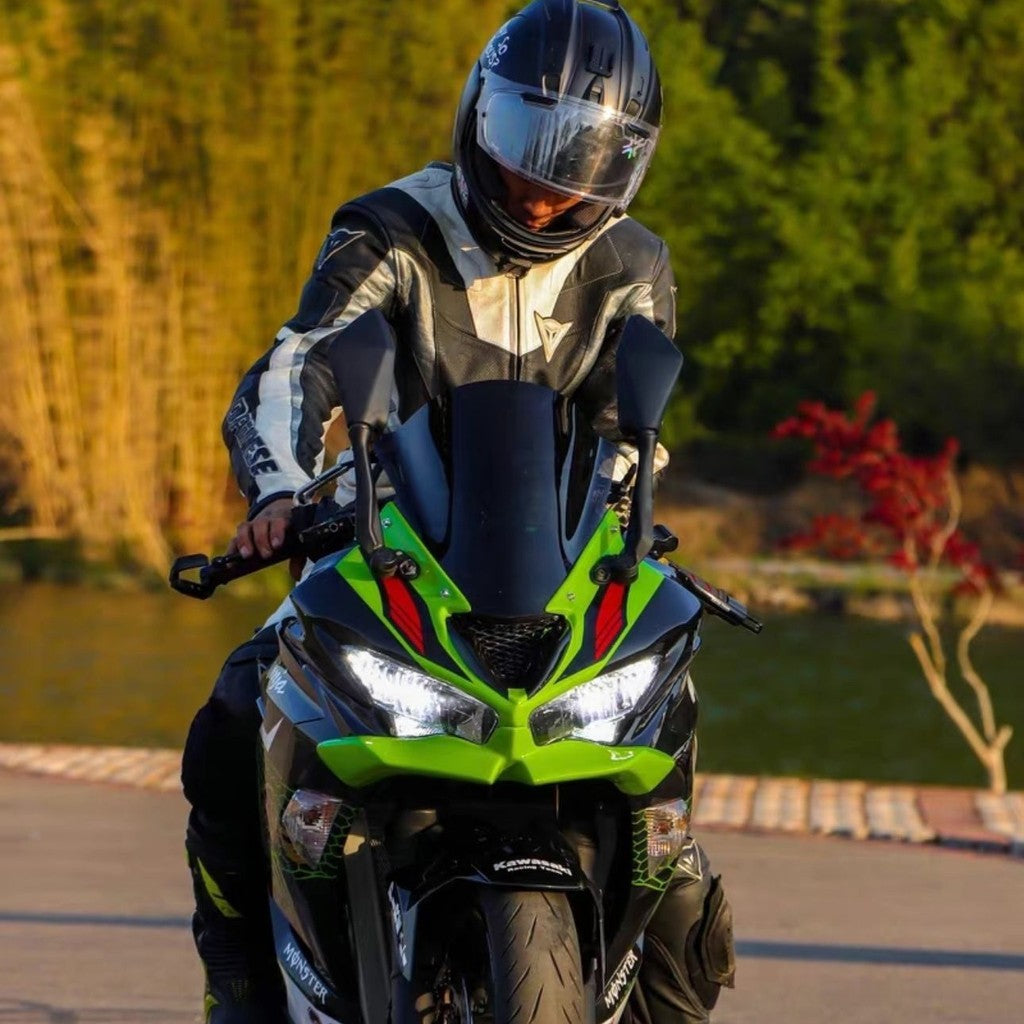For Kawasaki Ninja400 modified in ZX6R style Front fairing with Racing windshield | Fits 2018+