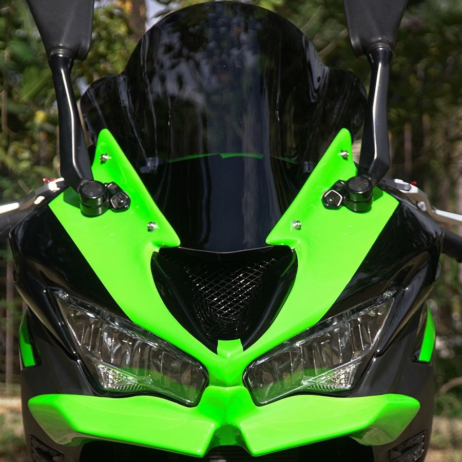 For Kawasaki Ninja400 modified in ZX6R style Front fairing with Racing windshield | Fits 2018+