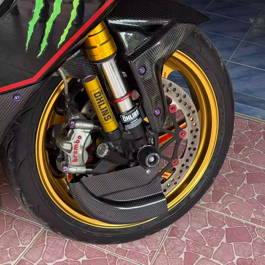 For 2011+ Kawasaki Ninja ZX-10R Pure Carbon Caliper Radiator Cover