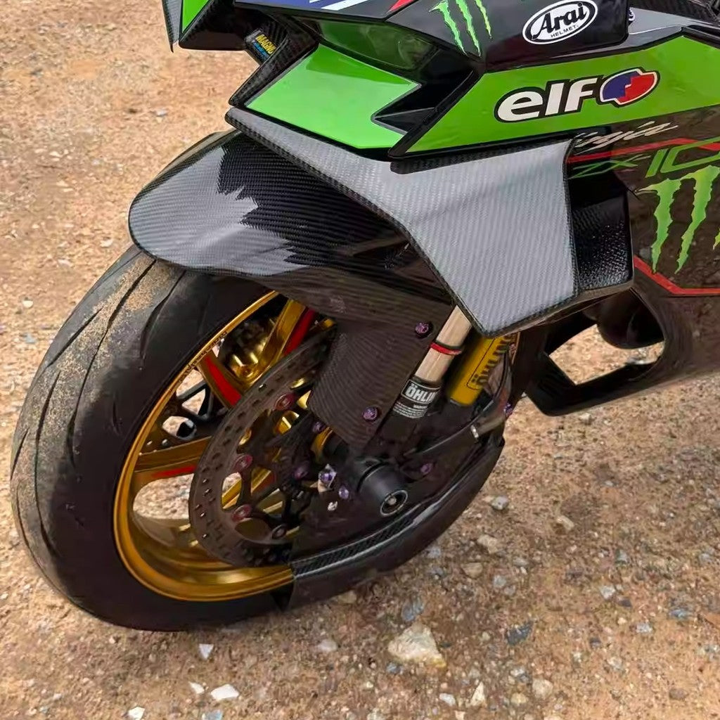 For 2011+ Kawasaki Ninja ZX-10R Pure Carbon Caliper Radiator Cover