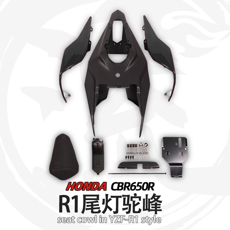 For Honda CBR650R Modified R1-Style Seat Cowl|Tail light Integrated turn signals from USA|Plug&Play