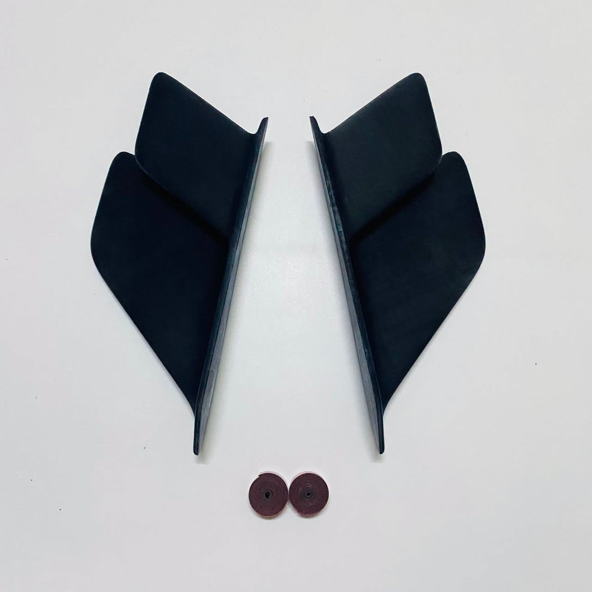 Black rear winglets for CBR650R — left and right product pair