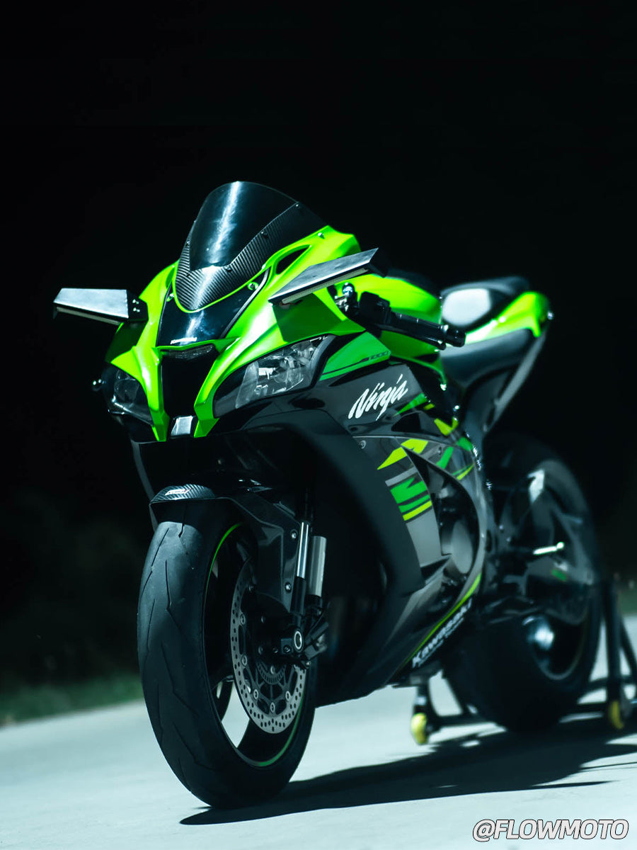 For Kawasaki ZX10R 2011-2026 Mirror Winglets with Integrated LED Turn Signals | High-Quality Dry Carbon image 17