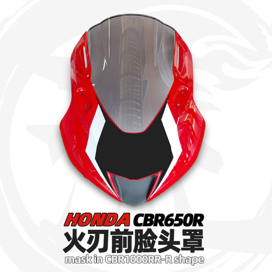 For 2024+ Honda CBR650R Modified 3R-Style Front Fairing | with Racing Windshield | No-damage