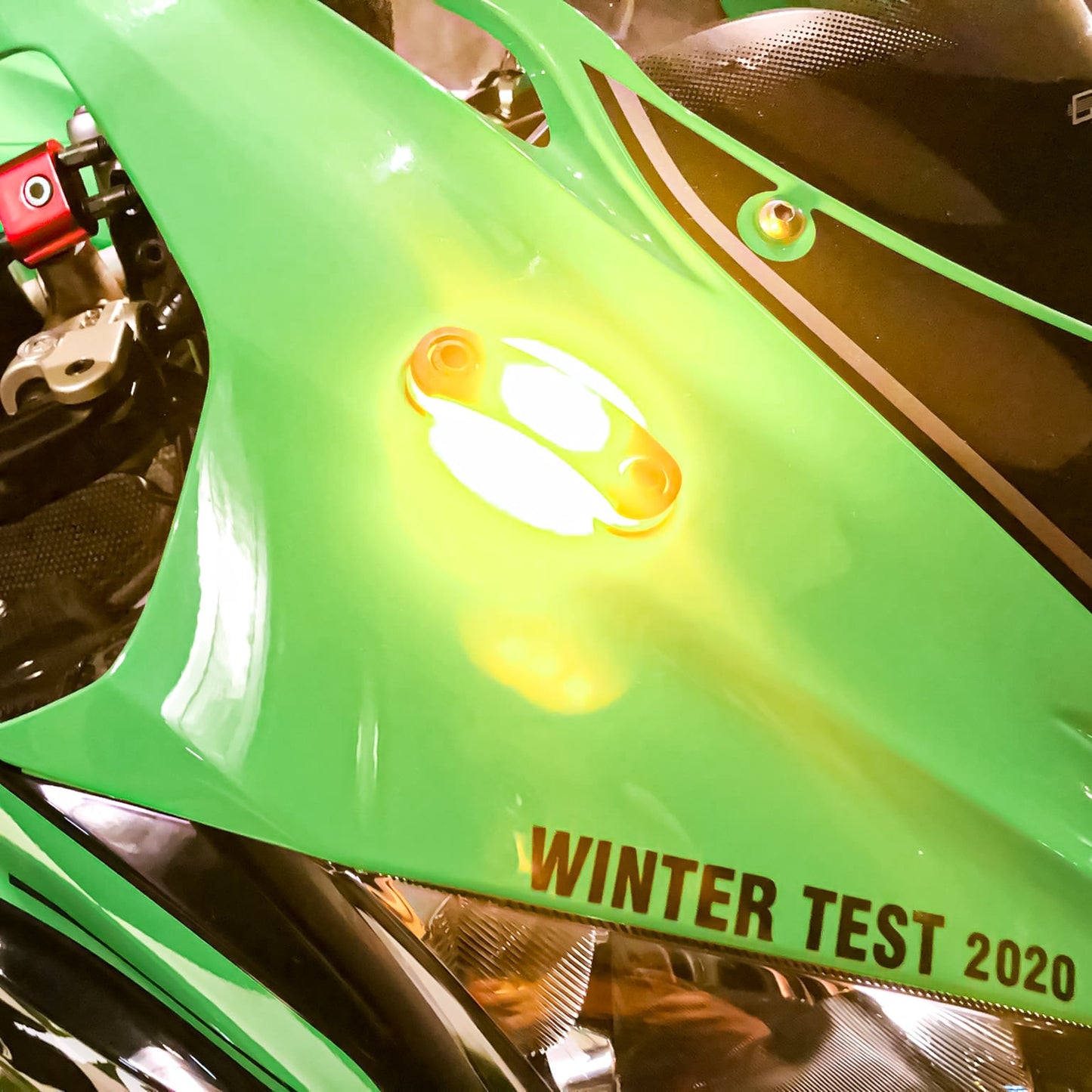 For Kawasaki ZX4R/6R/10R/ninja Carbon Mirror Block Integrated turn signals