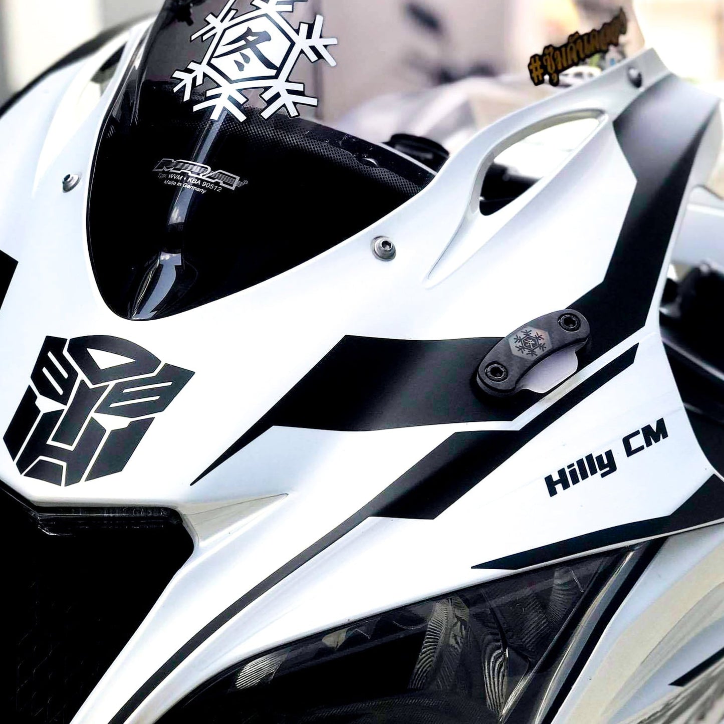 For Kawasaki ZX4R/6R/10R/ninja Carbon Mirror Block Integrated turn signals