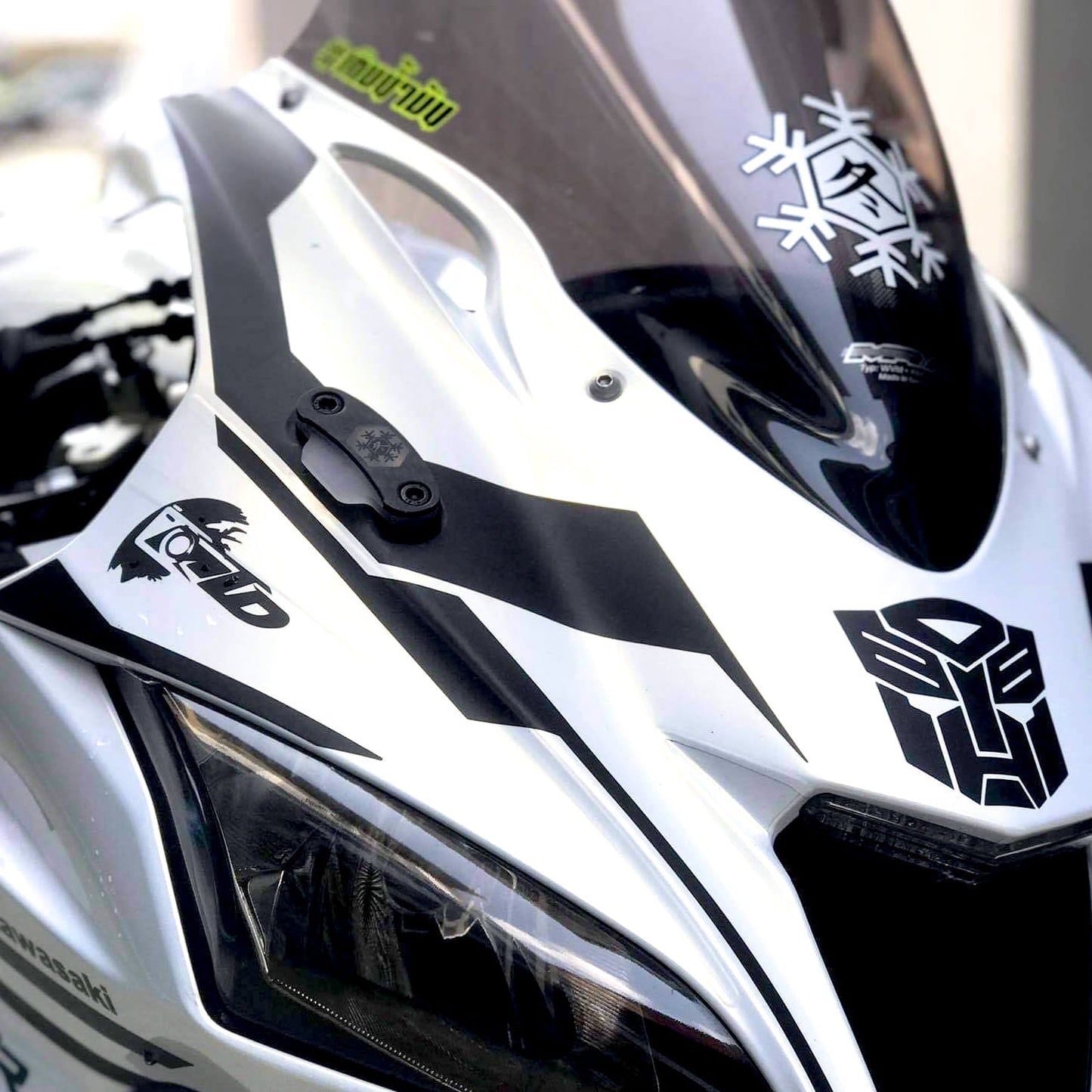 For Kawasaki ZX4R/6R/10R/ninja Carbon Mirror Block Integrated turn signals