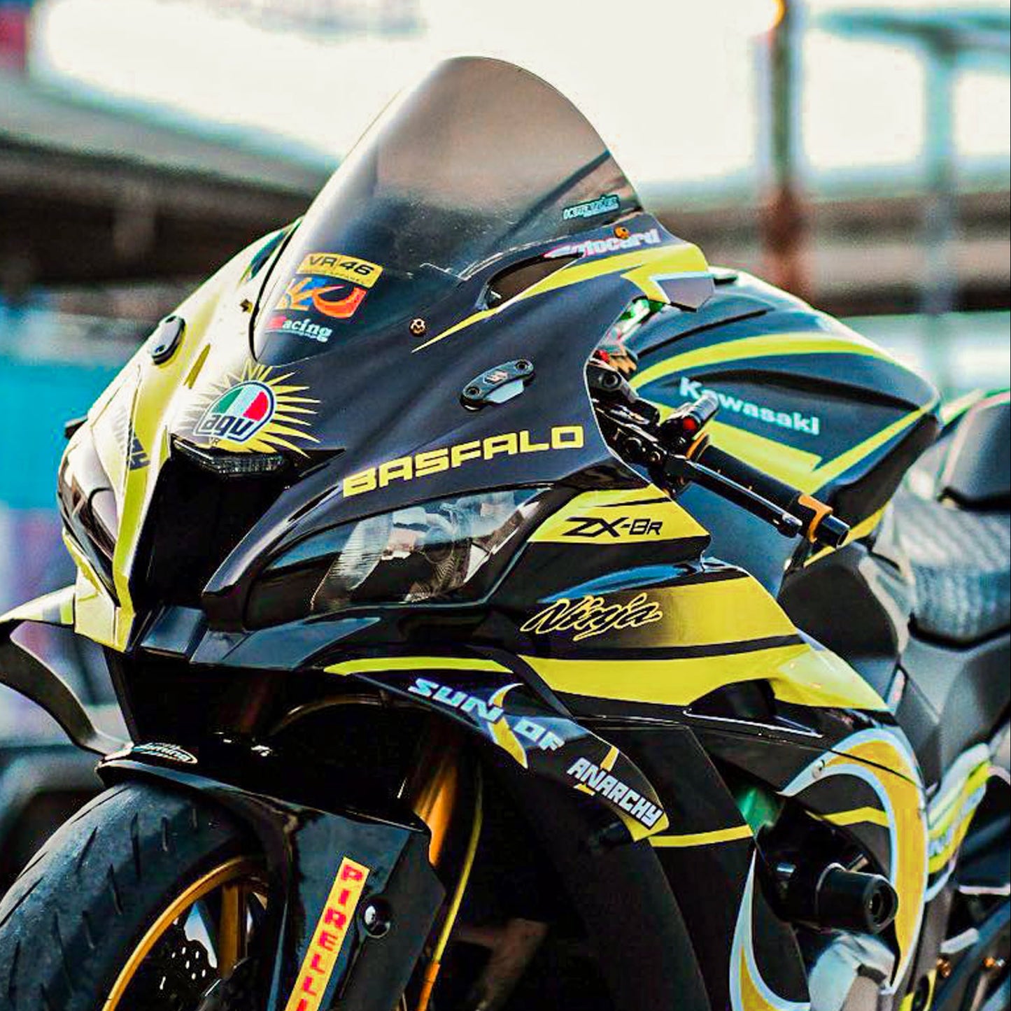 For Kawasaki ZX4R/6R/10R/ninja Carbon Mirror Block Integrated turn signals