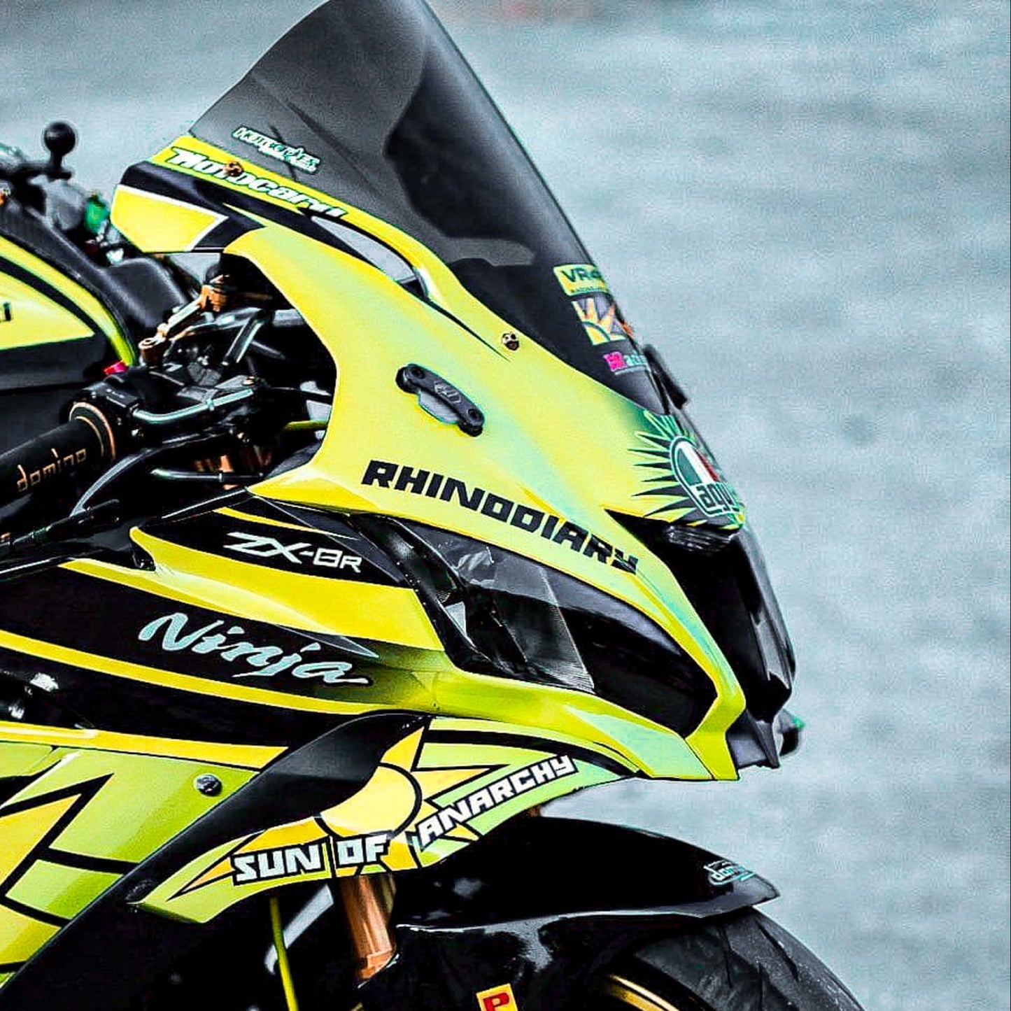 For Kawasaki ZX4R/6R/10R/ninja Carbon Mirror Block Integrated turn signals