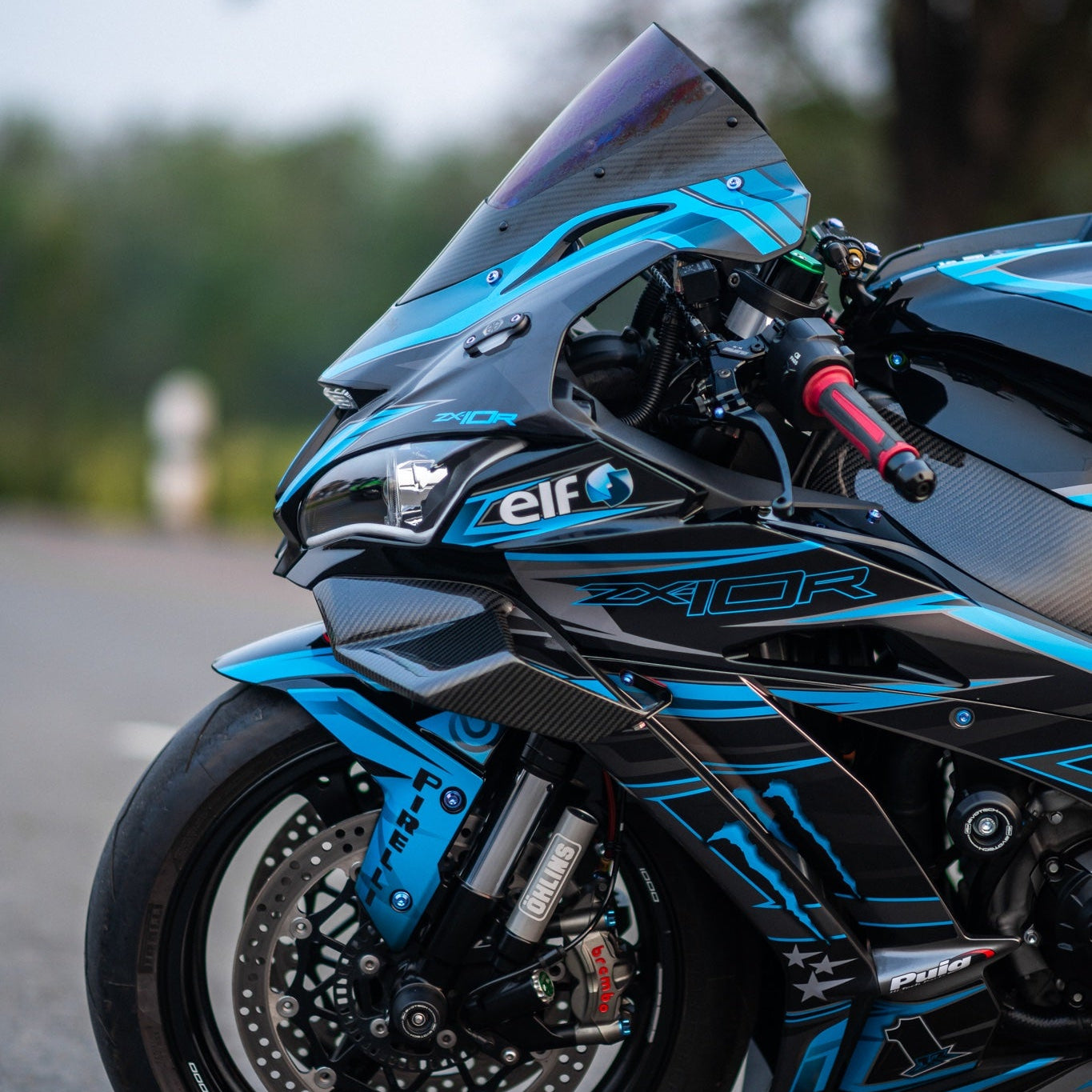 For 2011-2020 Kawasaki Ninja ZX-10R Pure Carbon Winglet image 4
