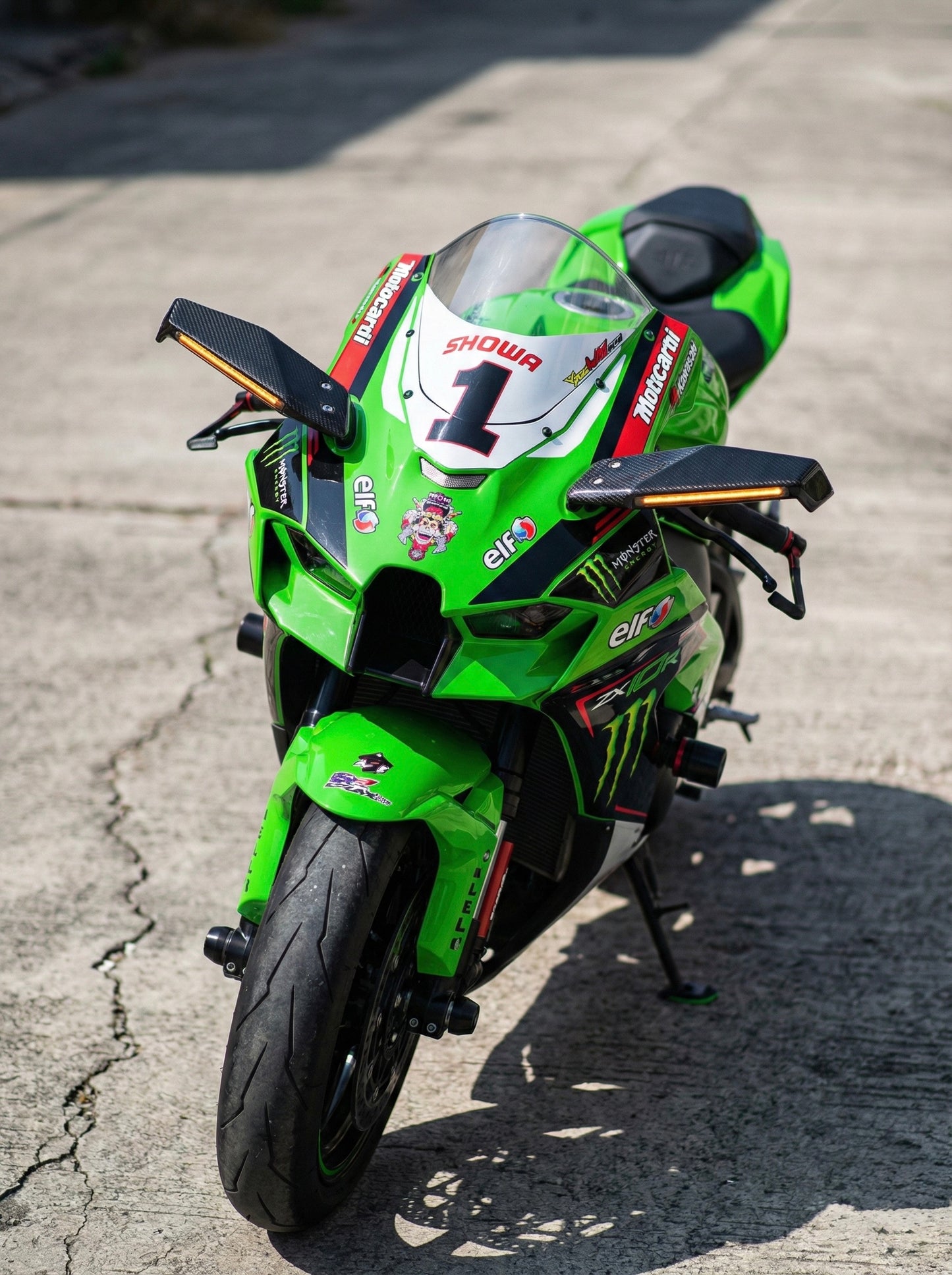 For Kawasaki ZX10R 2011-2026 Mirror Winglets with Integrated LED Turn Signals | High-Quality Dry Carbon image 8