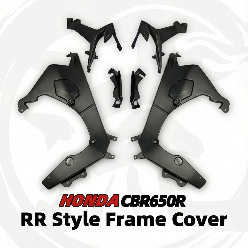 For Honda CBR650R Modified 1000RR-Style Frame Cover | Fits 2019-2023 | High-Quality ABS | No-damage - Silver image 1