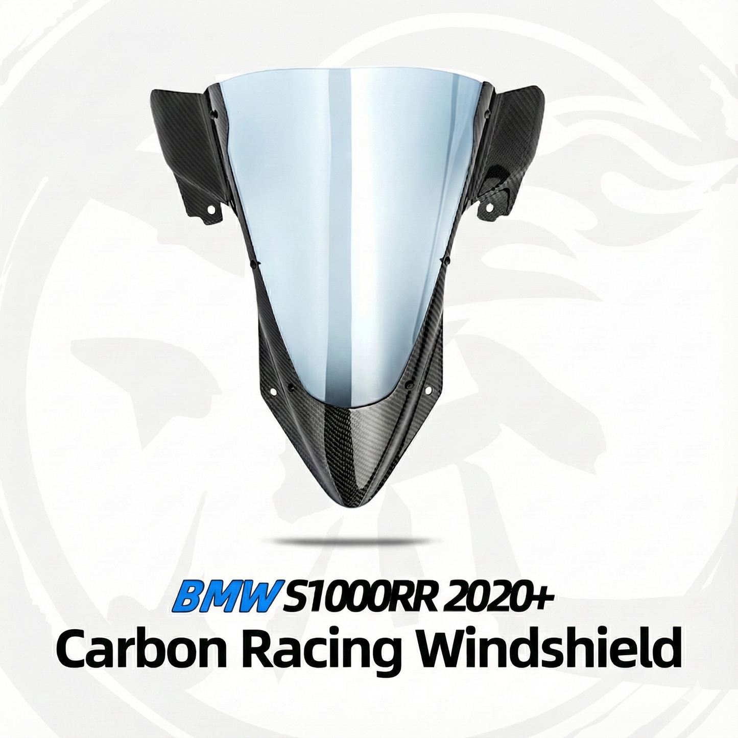 BMW S1000RR 2020+ Carbon Fiber Racing Windshield｜Pure Carbon｜Low Wind Resistance｜No-Damage Install