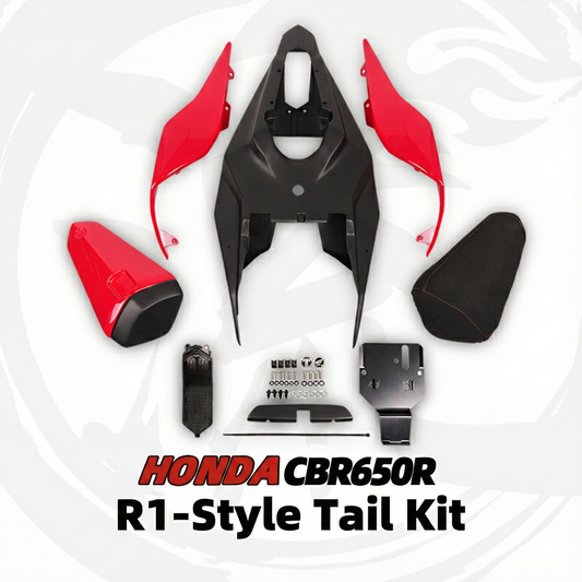 For Honda CBR650R Modified R1-Style Seat Cowl｜Tail light Integrated turn signals from USA｜Plug&Play