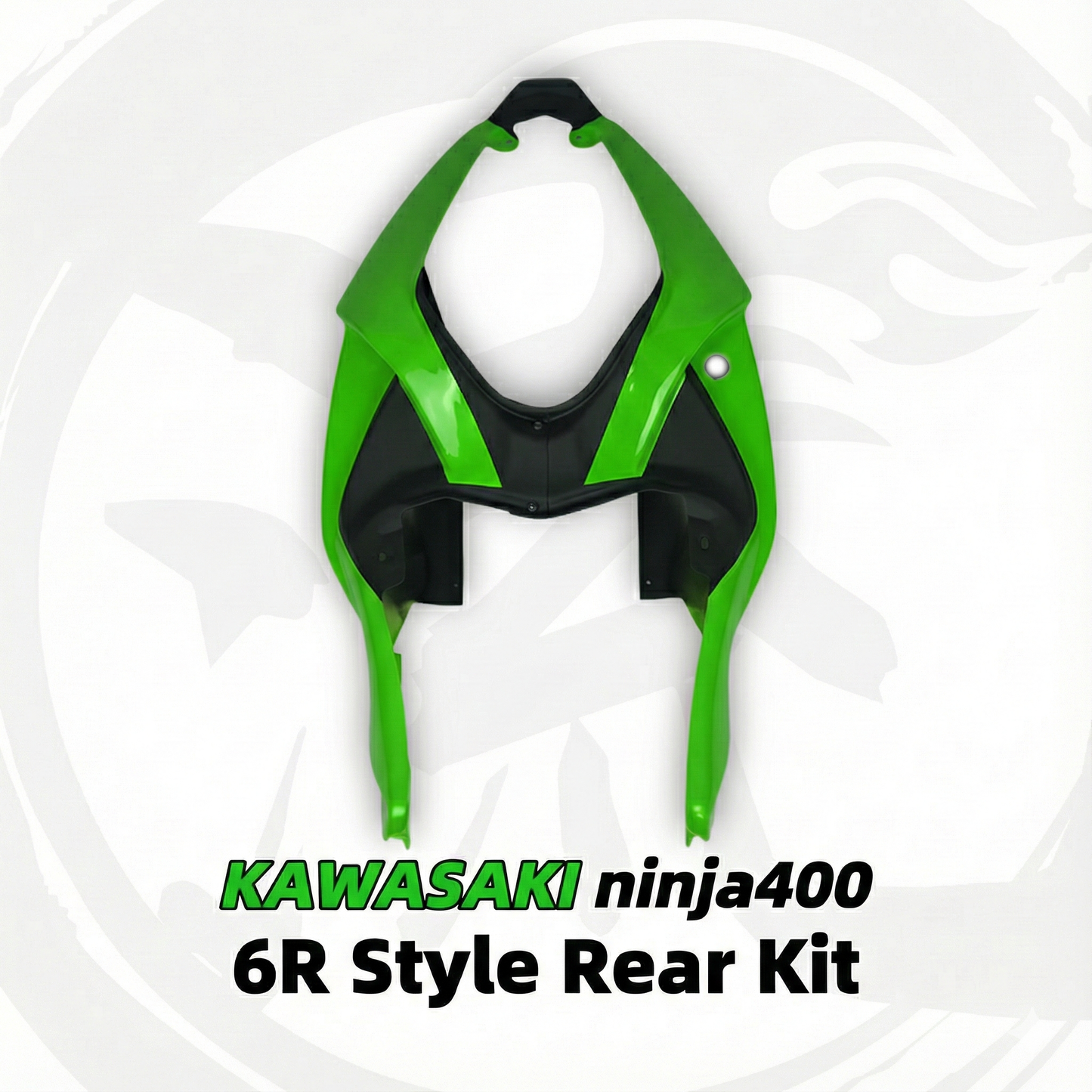 For Kawasaki ninja400 modified in ZX6R style Rear fairng No-damage - Green image 1