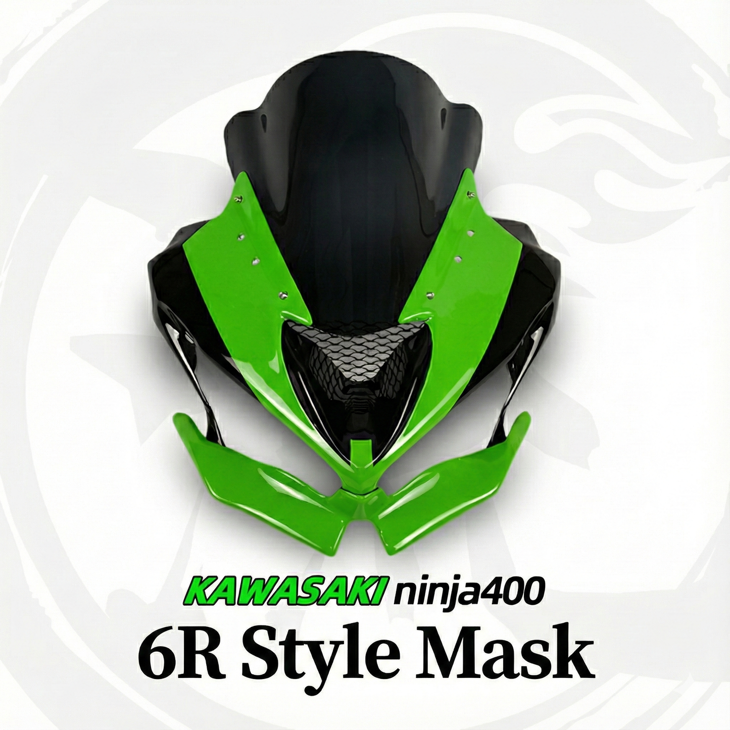 For Kawasaki Ninja400 modified in ZX6R style Front fairing with Racing windshield | Fits 2018+