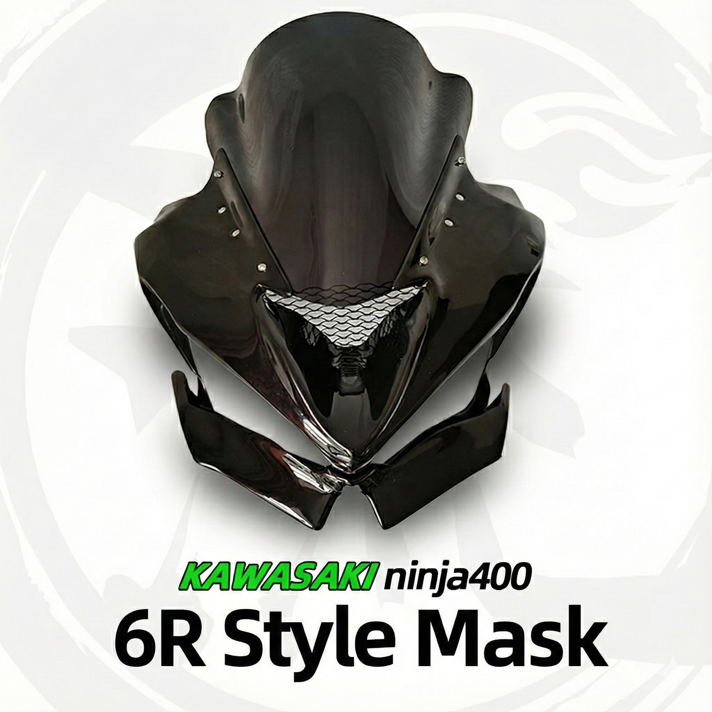 For Kawasaki Ninja400 modified in ZX6R style Front fairing with Racing windshield | Fits 2018+