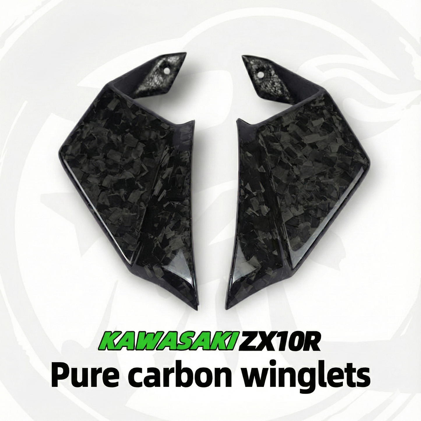 For 2011-2020 Kawasaki Ninja ZX-10R Pure Carbon Winglet - Forged Carbon image 1