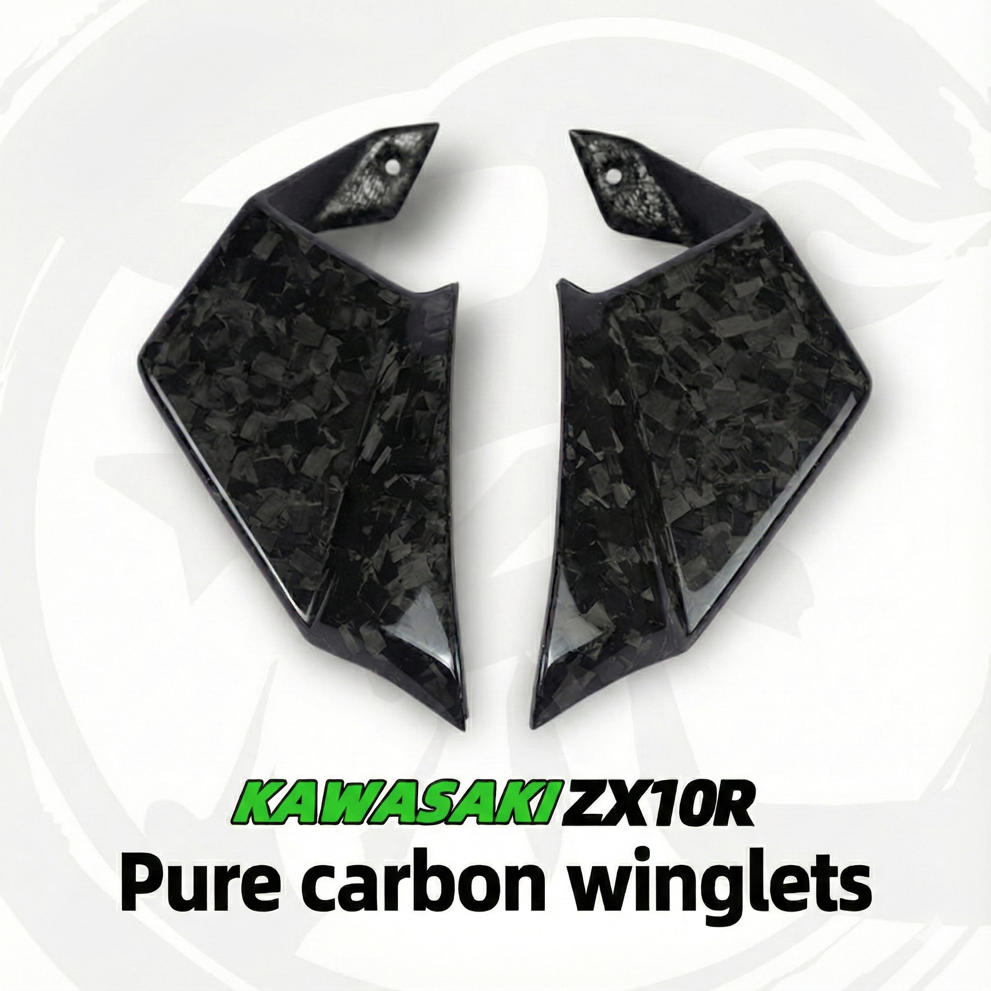 For 2011-2020 Kawasaki Ninja ZX-10R Pure Carbon Winglet - Forged Carbon image 1