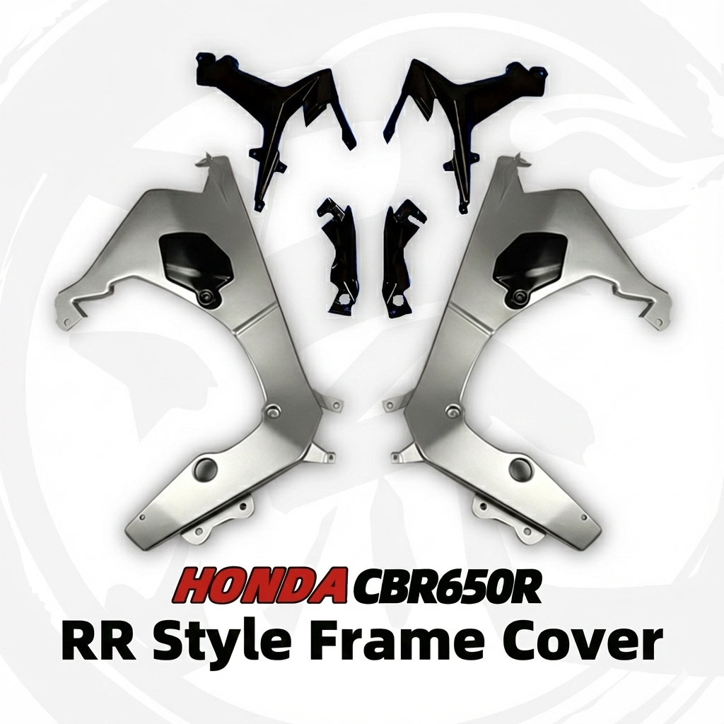 For Honda CBR650R Modified 1000RR-Style Frame Cover | Fits 2019-2023 | High-Quality ABS | No-damage - Matt Black image 2