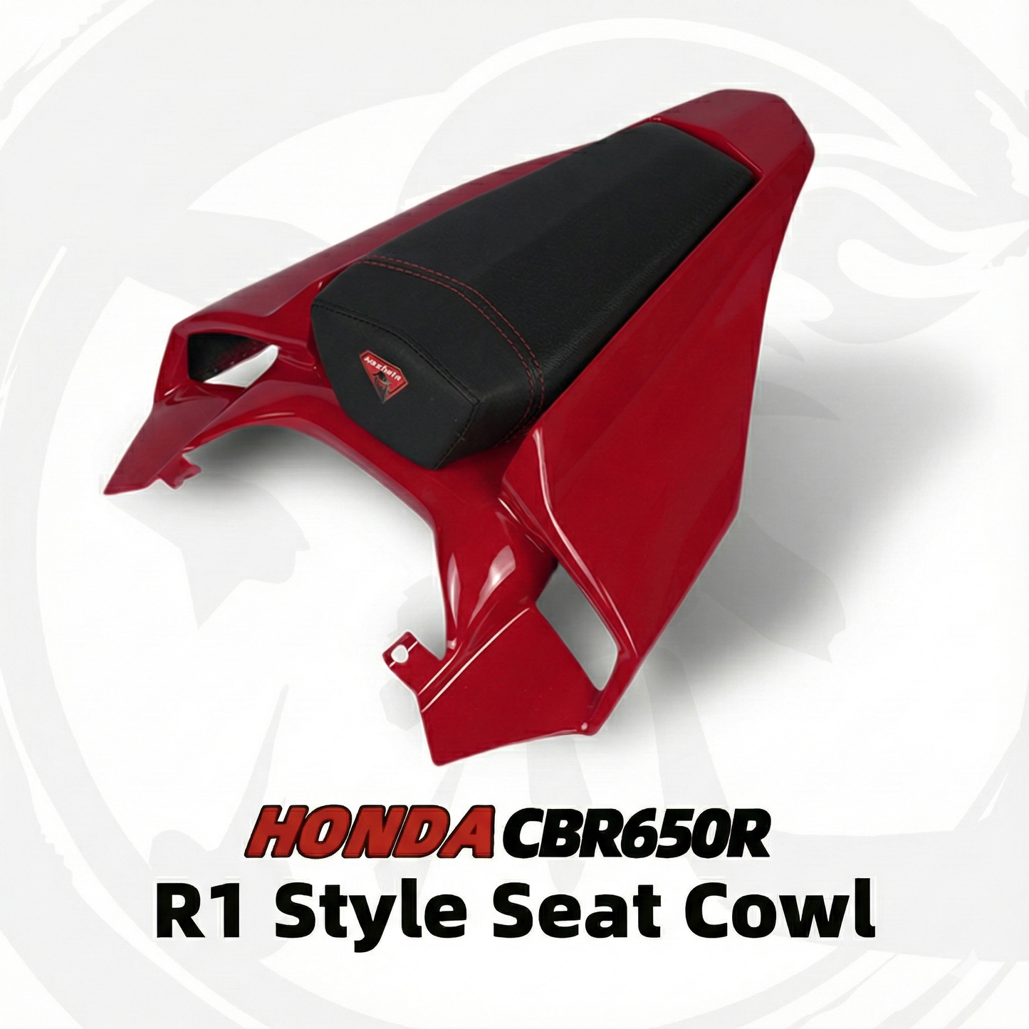 For Honda CBR650R R1-Style Seat Cowl with Tail light&Seat | High-Quality Fiberglass | No-damage - Year 21-23, Red image 1