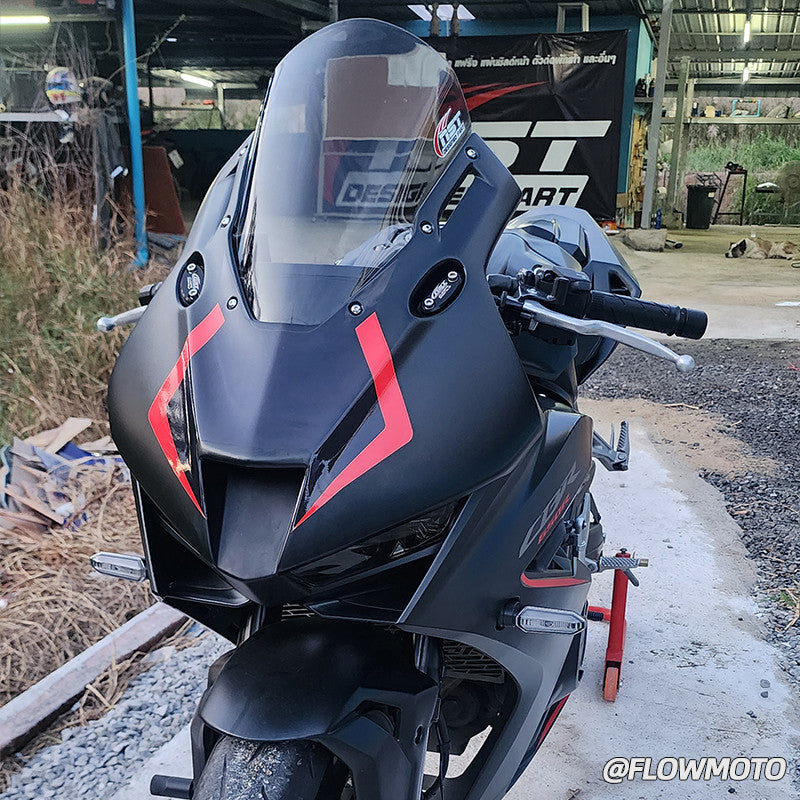 For 19-23 Honda CBR650R Modified 3R-Style Front Fairing | with Racing Windshield | No-damage install
