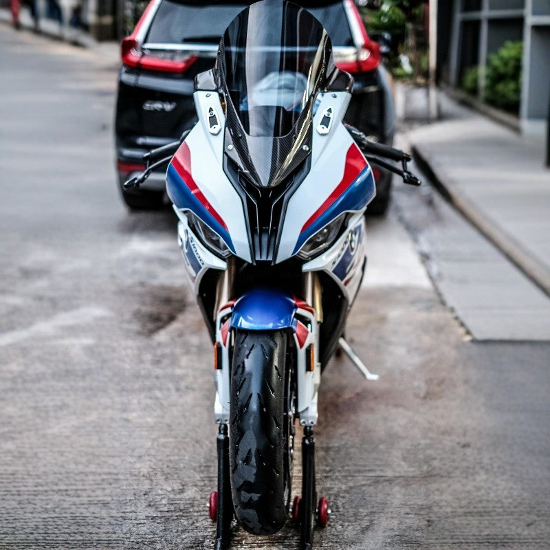 BMW S1000RR 2020+ Carbon Fiber Racing Windshield｜Pure Carbon｜Low Wind Resistance｜No-Damage Install