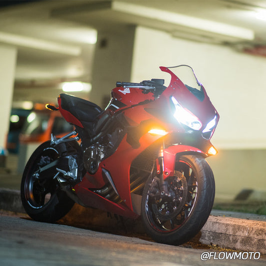 For 19-23 Honda CBR650R modified Side Winglets with Integrated LED Turn Signals｜ High-Quality