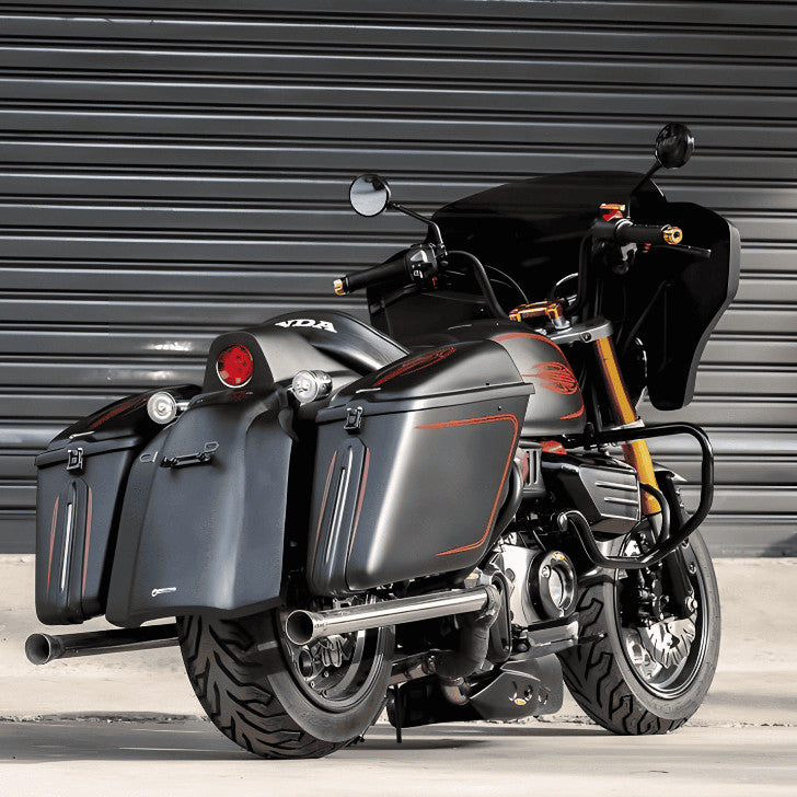 For Honda Monkey125 modified Harley-Davidson Style Side Boxes and Metal bracket image 6