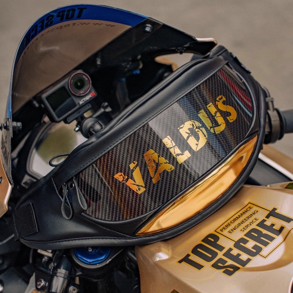 Valdus Motorcycle Rider Backpack｜Waist Bag｜Premium Leather Carbon Fiber｜High-Quality Riding Gear