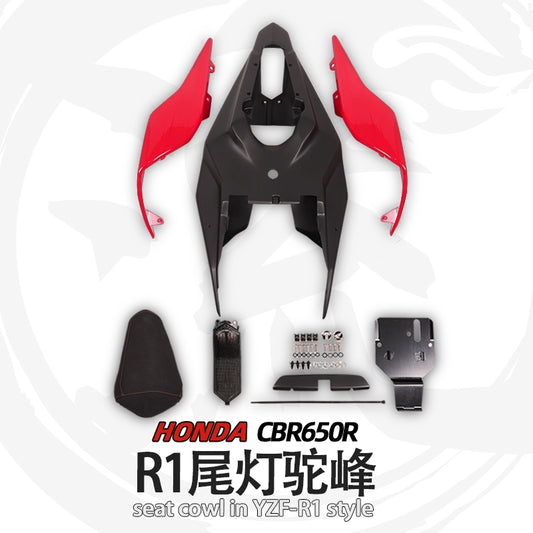 For Honda CBR650R Modified R1-Style Seat Cowl｜Tail light Integrated turn signals from USA｜Plug&Play