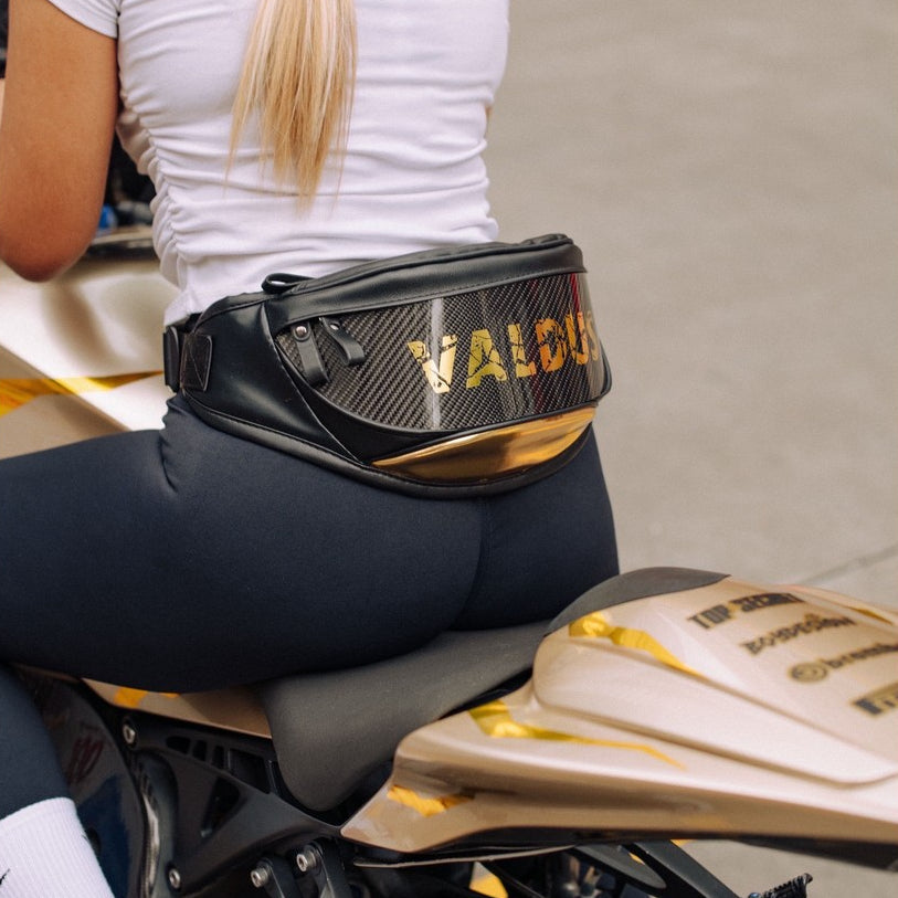 Valdus Motorcycle Rider Backpack｜Waist Bag｜Premium Leather Carbon Fiber｜High-Quality Riding Gear